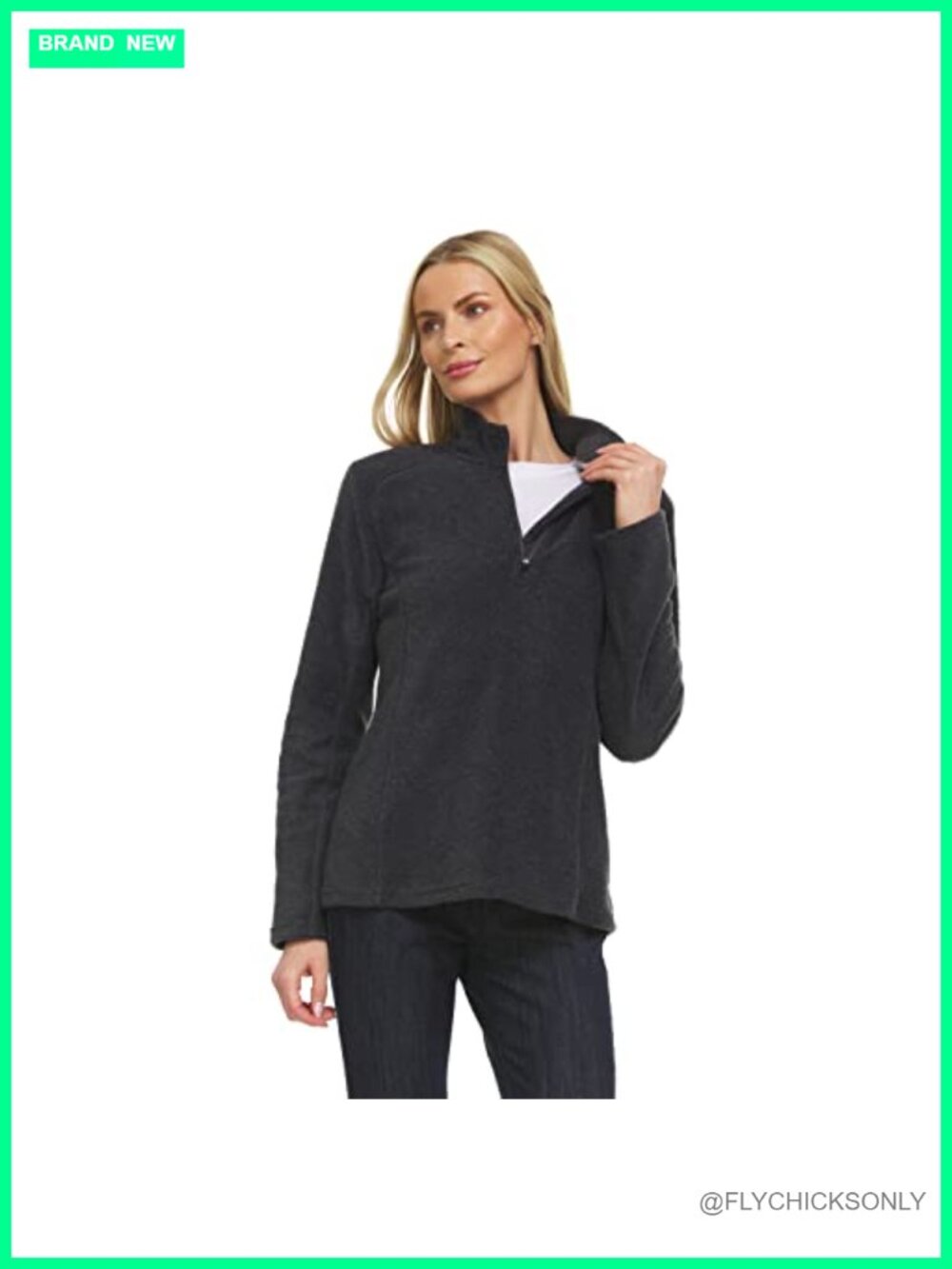 Quarter Zip Fleece Pullover Stand Collar Long Sleeve Sherpa Lined Sweatshirt